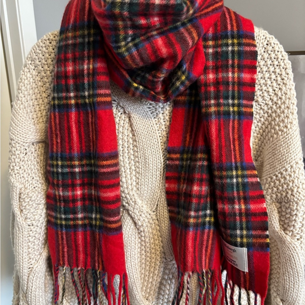 EDINBURGH CASHMERE SCARF STEWART ROYAL